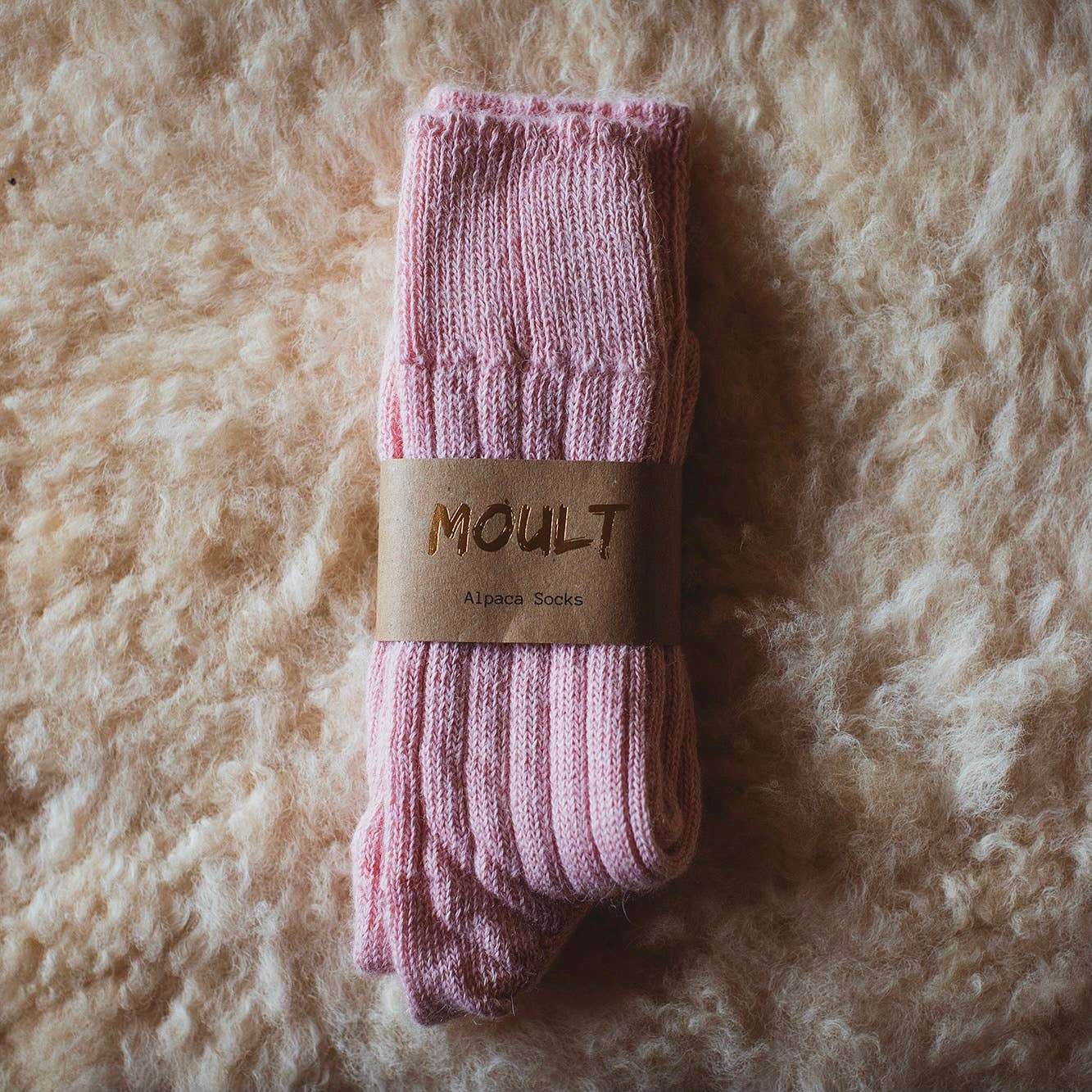 Alpaca Socks: Fawn / Medium(UK8-10)