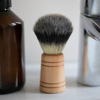 Vegan shaving brush made of wood gift father man