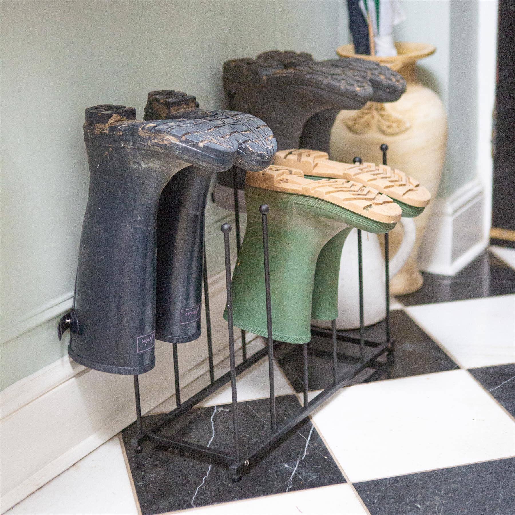 6 Pair Steel Wellington Boot Rack - All Good Things