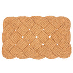Brown woven mat on a white background