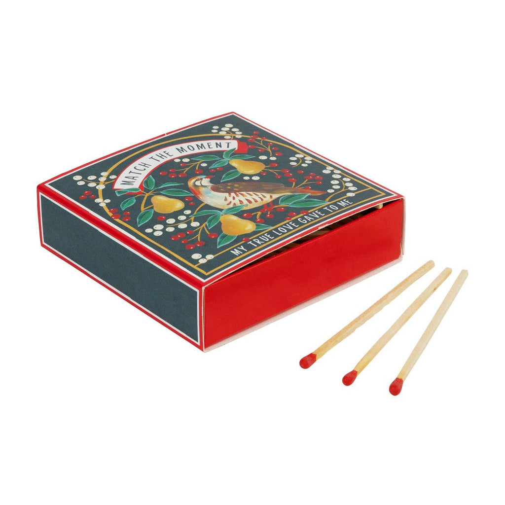 Partridge & Pear Christmas Gift Matches | 120 Matches | Christmas Decor