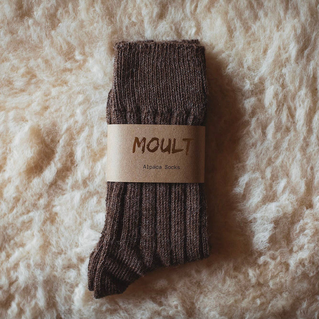 Alpaca Socks: Fawn / Medium(UK8-10)