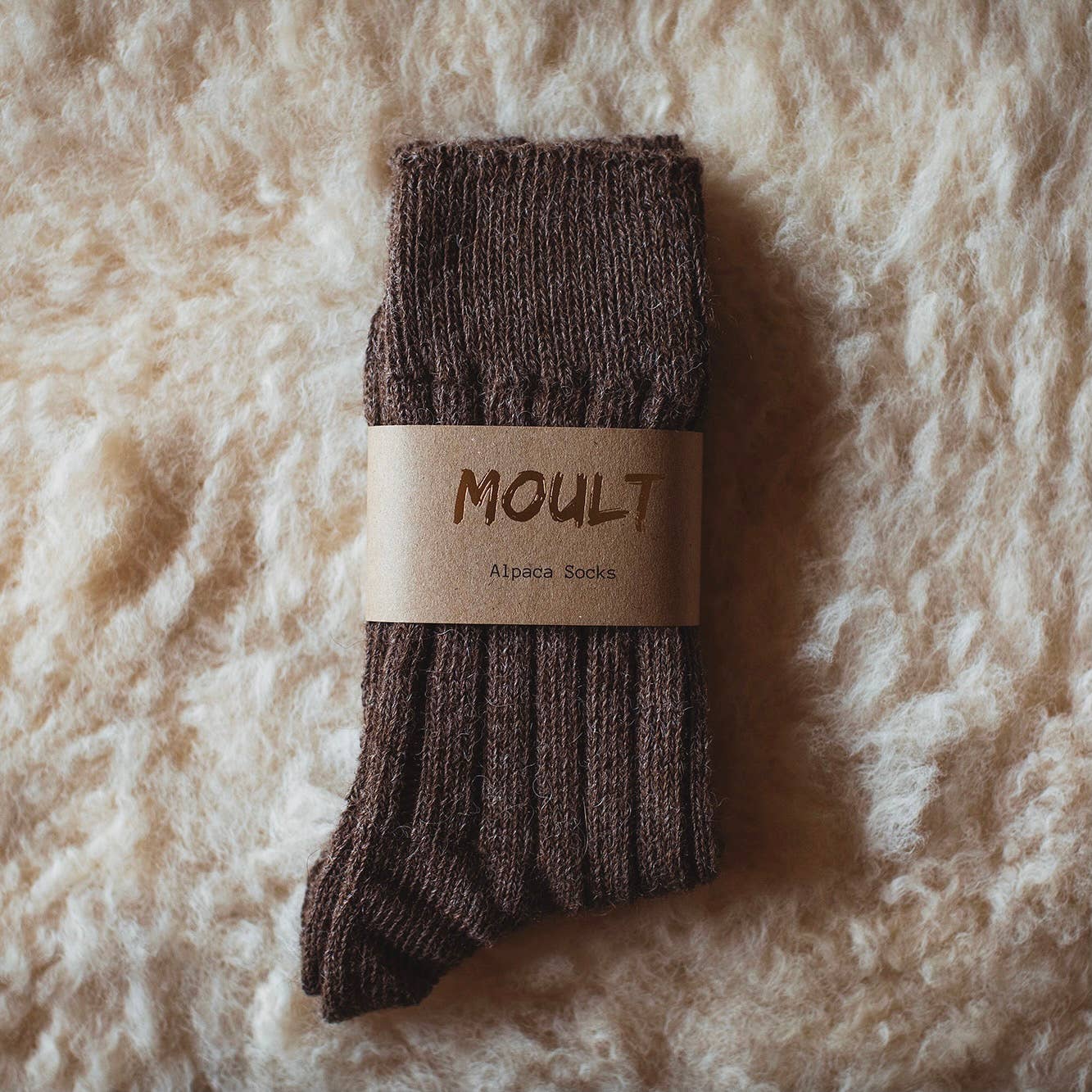 Alpaca Socks: Fawn / Medium(UK8-10)