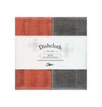 Pack of dishcloths with red and gray stripes on a white background
