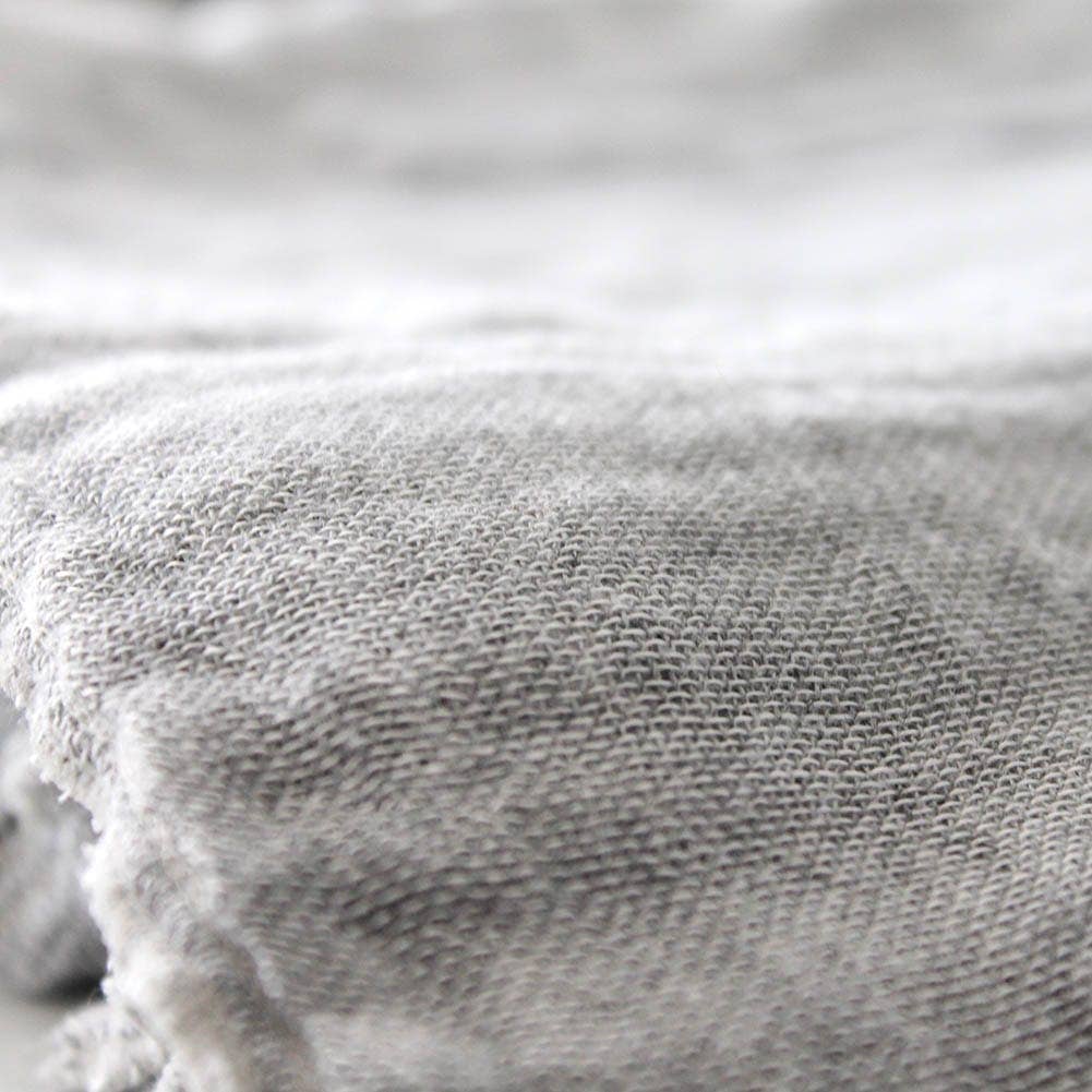 Close-up of textured gray fabric