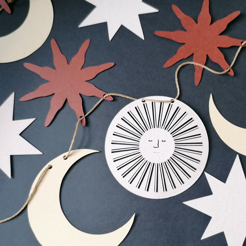 Sun & Moon Paper-cut Garland