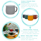 Argon Tableware Coloured Enamel Belly Mug - 375ml - Red