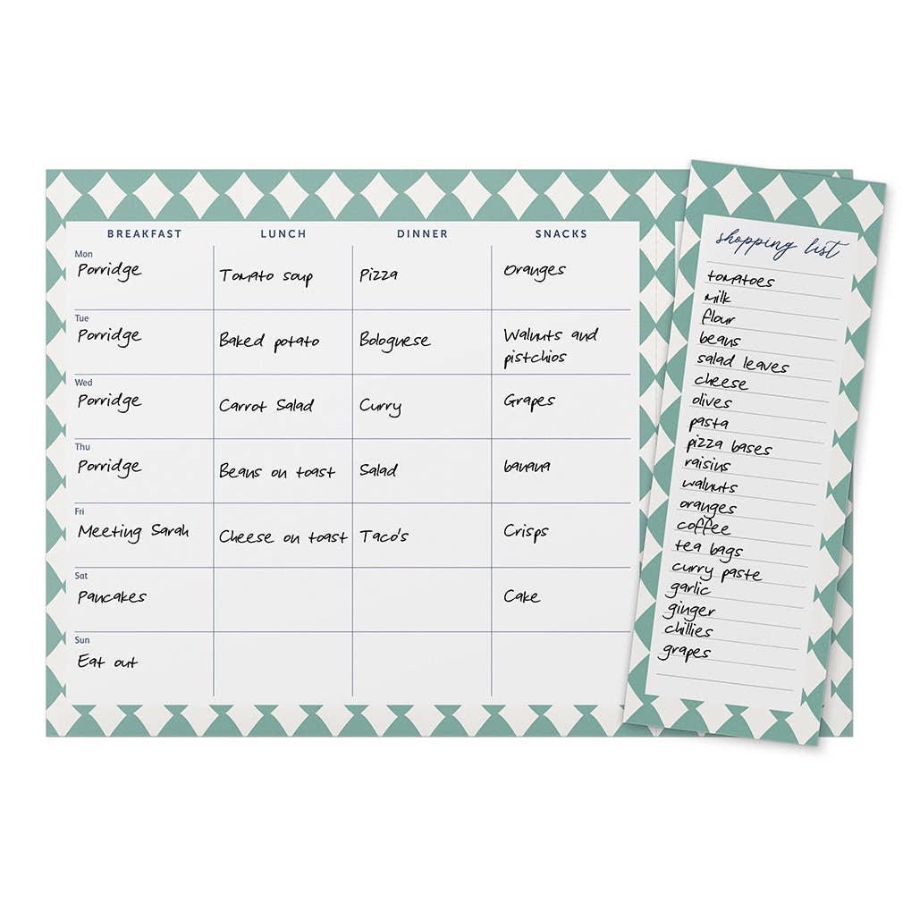 Magnetic Weekly Meal Planner Pad & Tear Off Shopping Lists