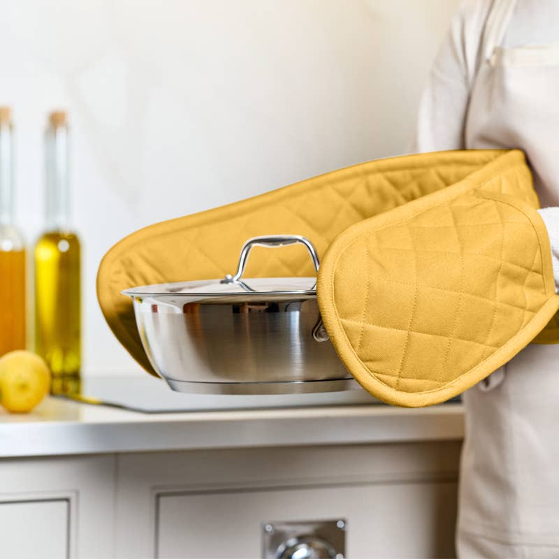 Love Colour Double Oven Gloves, Ochre