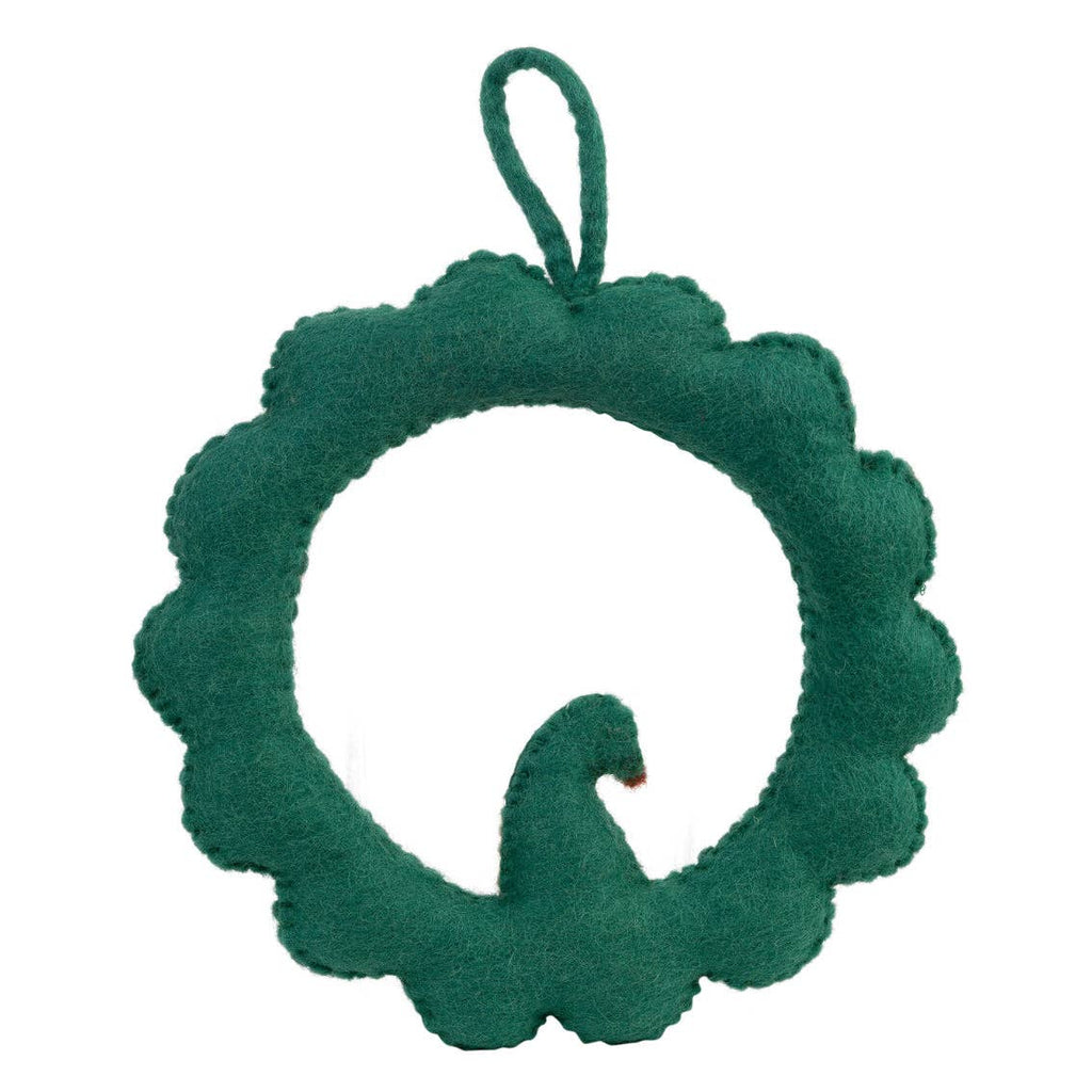 Partridge & Pear Felt Wreath | 25cm | Christmas Decor