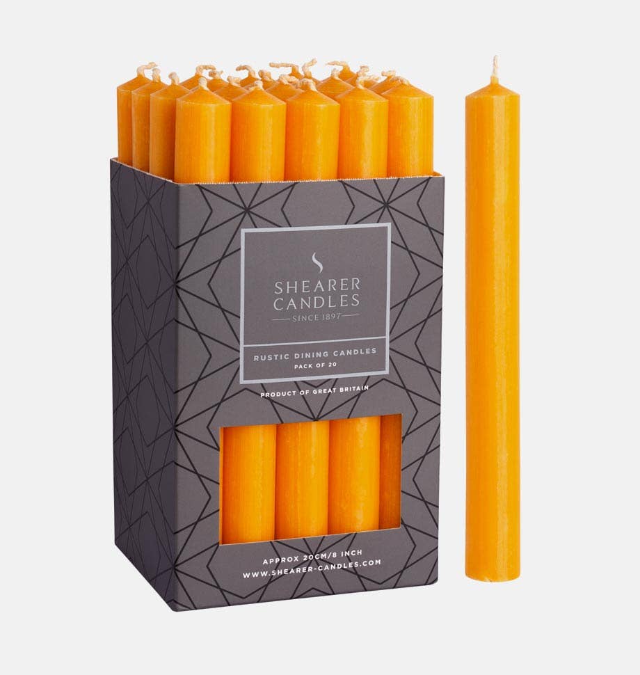 Mango 8 inch Dinner Candles x 20
