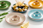 Sintra Glazed Terracotta Olive Dish - Stone