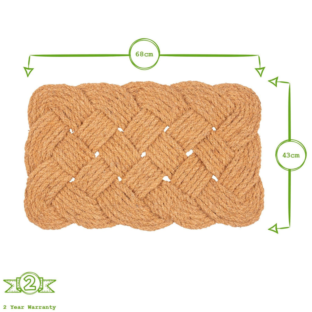 Natural Coir Knotted Door Mat