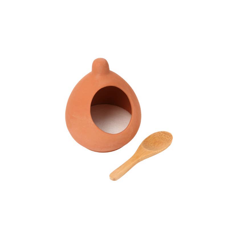 Salt Cellar + Spoon Terracotta