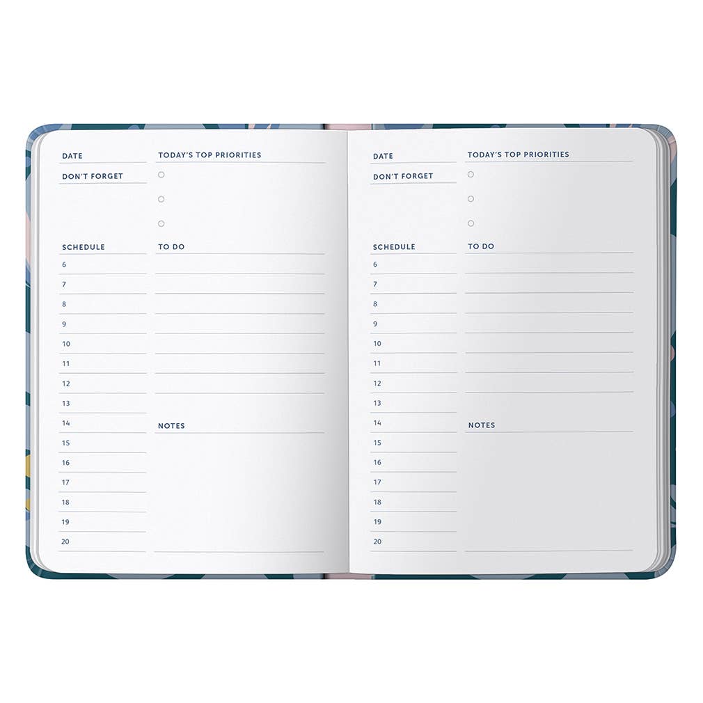 A6 Undated Planner Diary - Pine Marble - Day A Page Layout