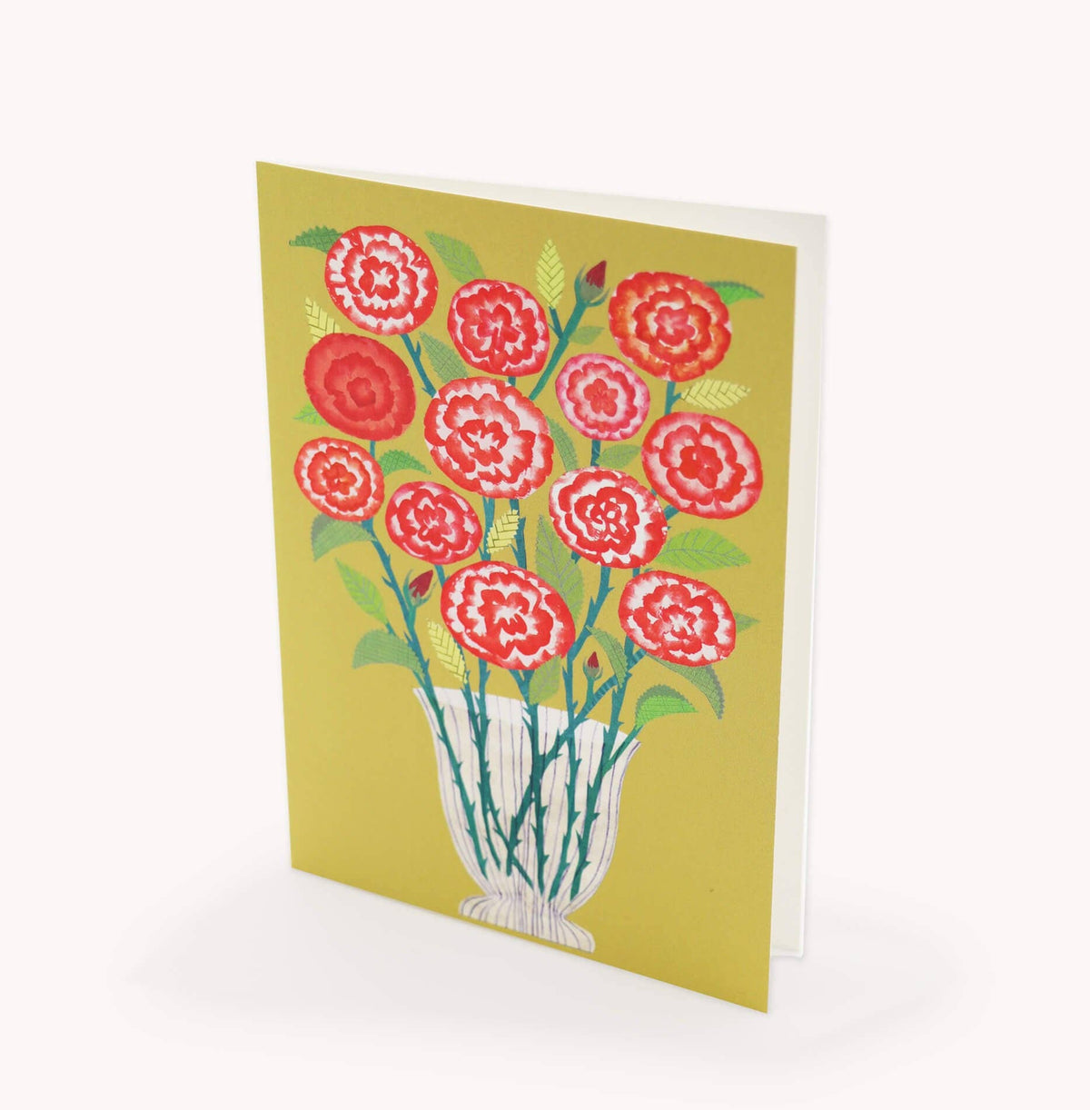 A Dozen Red Roses on Yellow, Valentines Card. - All Good Things
