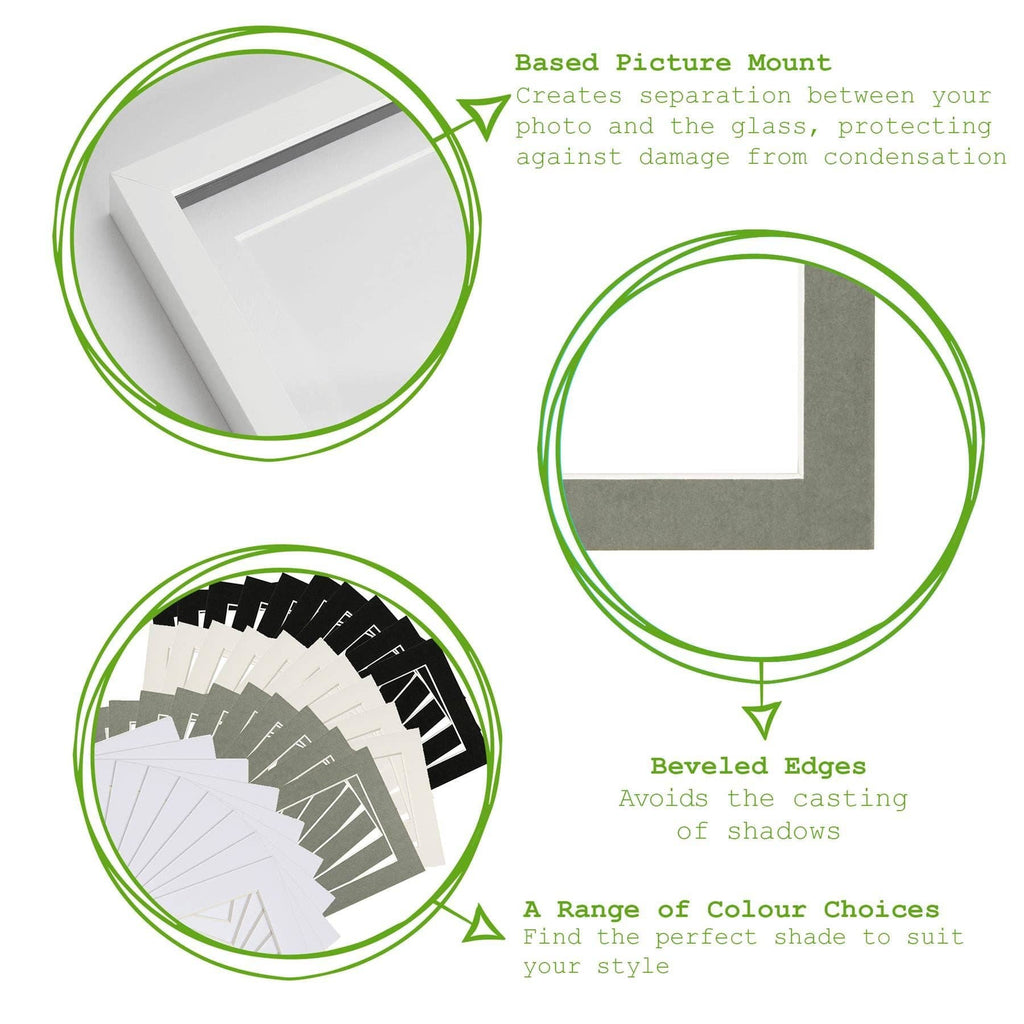 A4 Frame Picture Mount - for A5 (6" x 8") Image - By Nicola Spring: White - All Good Things