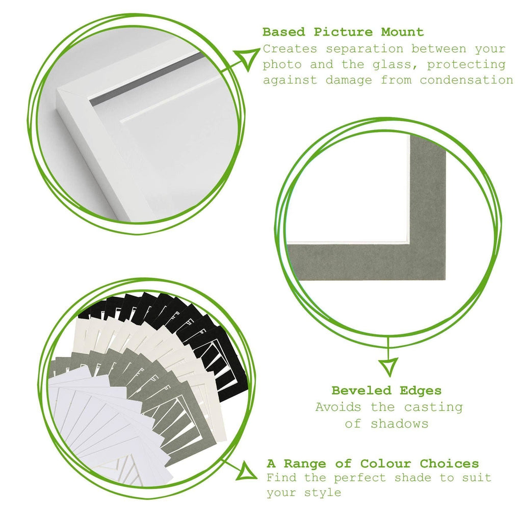 A4 Frame Picture Mount - for A5 (6" x 8") Image - By Nicola Spring: White - All Good Things