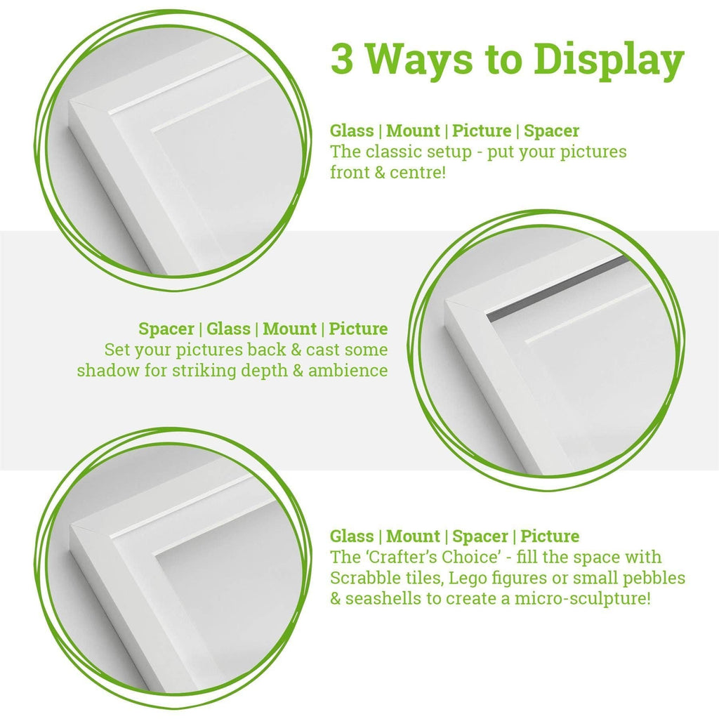 A4 Frame Picture Mount - for A5 (6" x 8") Image - By Nicola Spring: White - All Good Things