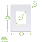 A4 Frame Picture Mount - for A5 (6" x 8") Image - By Nicola Spring: White - All Good Things