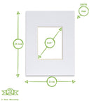 A4 Frame Picture Mount - for A5 (6" x 8") Image - By Nicola Spring: White - All Good Things