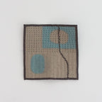 Slow Stitched Mini Quilt Kit in Linen: Indigo Blue