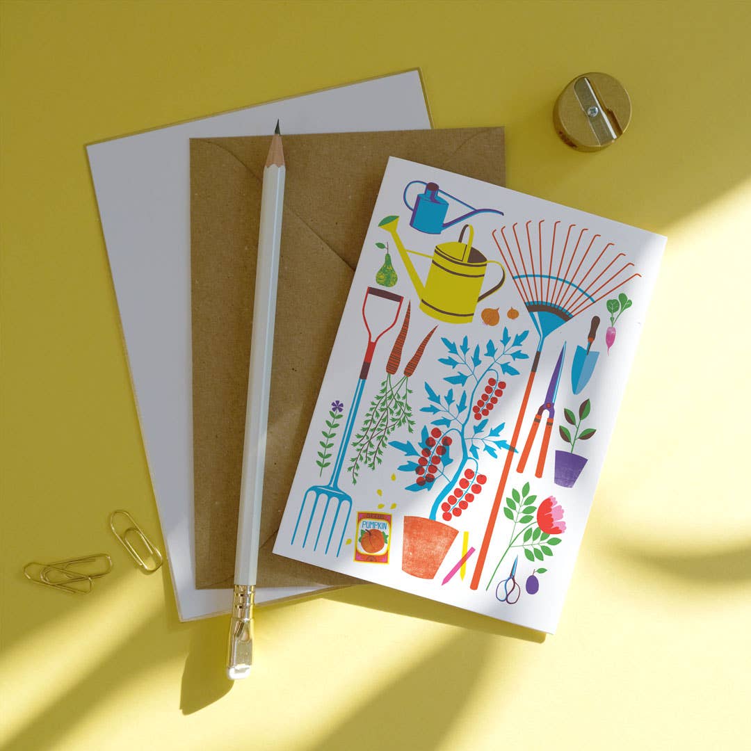 Garden Tools | Everyday greetings card | Gardener, growing