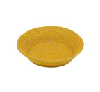 Yellow textured bowl on a white background