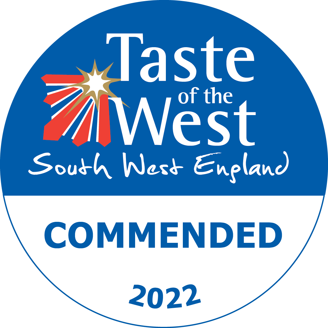 Taste of the West South West England commendation badge for 2022