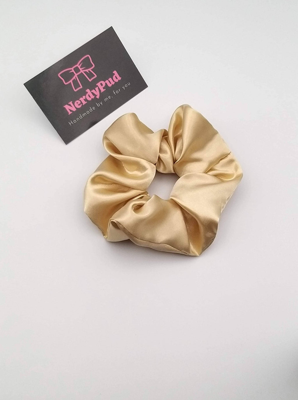 Antique Gold Satin Scrunchie - All Good Things