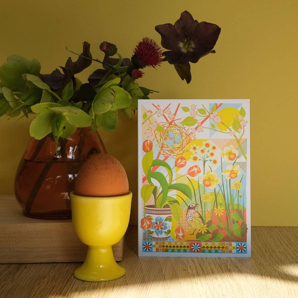 April Spring Floral Greetings Card - All Good Things