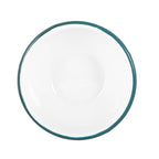 Argon Tableware White Enamel Bowl - 16cm - Green - All Good Things