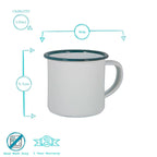 Argon Tableware White Enamel Espresso Cup - 130ml - Green - All Good Things