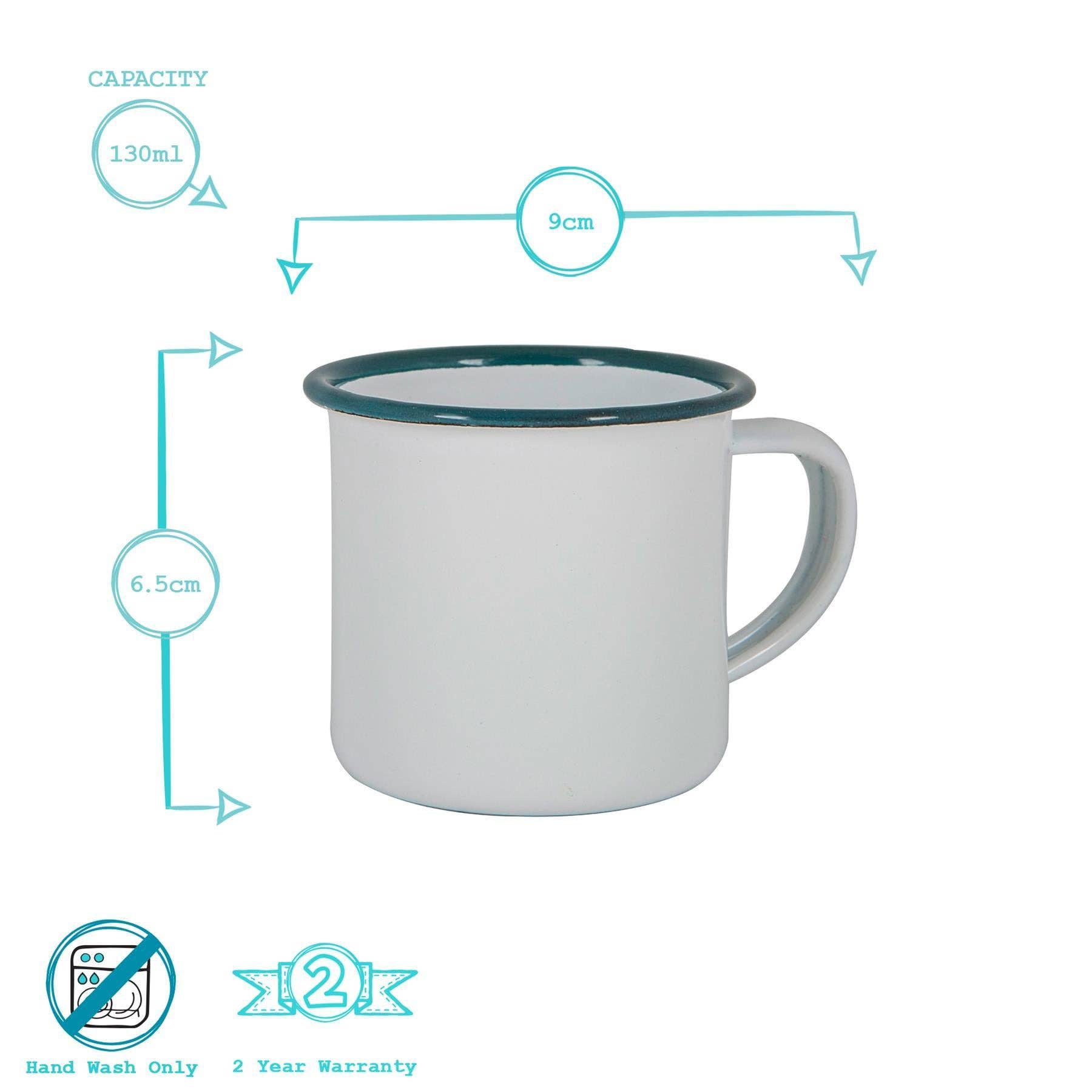 Argon Tableware White Enamel Espresso Cup - 130ml - Green - All Good Things