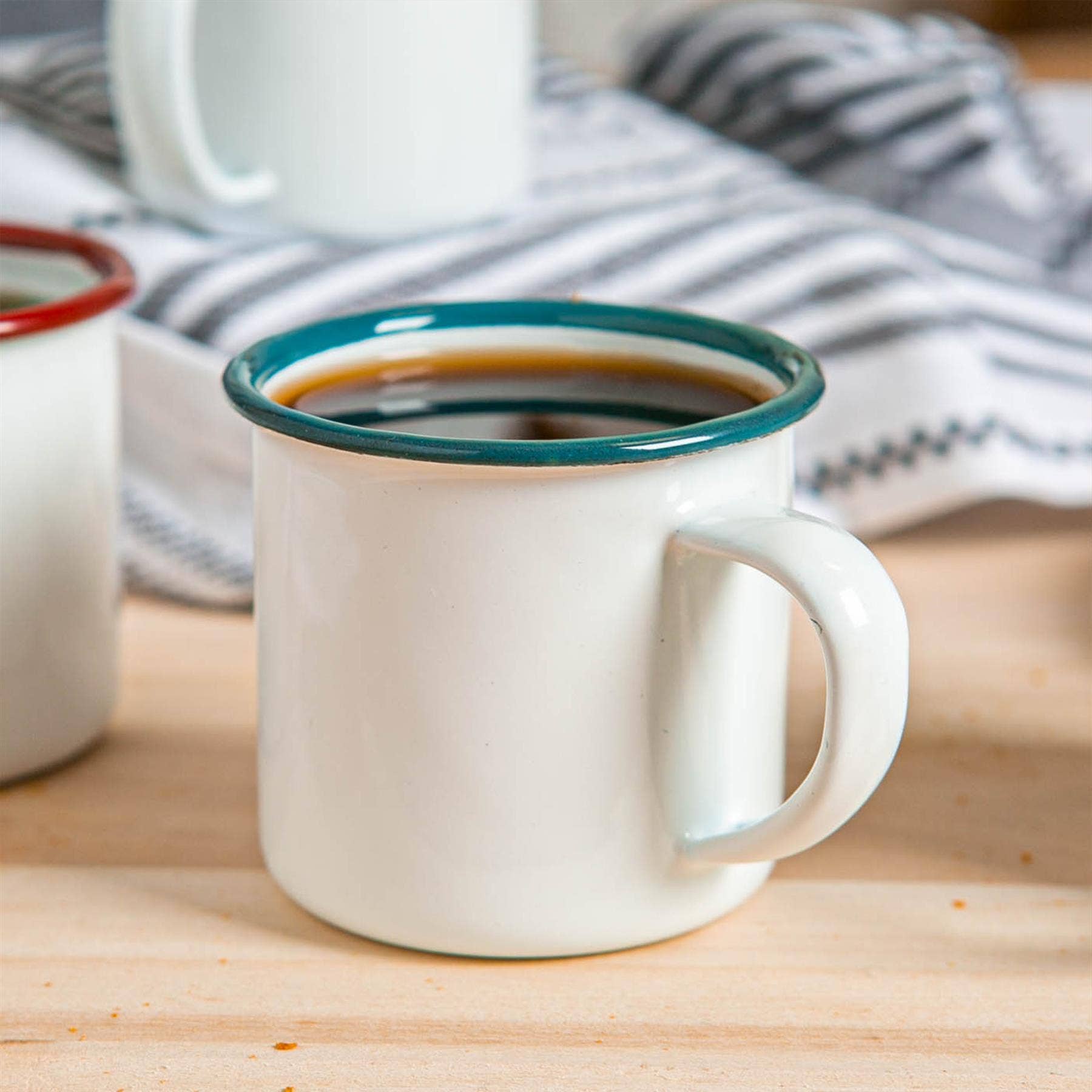 Argon Tableware White Enamel Espresso Cup - 130ml - Green - All Good Things