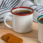 Argon Tableware White Enamel Espresso Cup - 130ml - Red - All Good Things