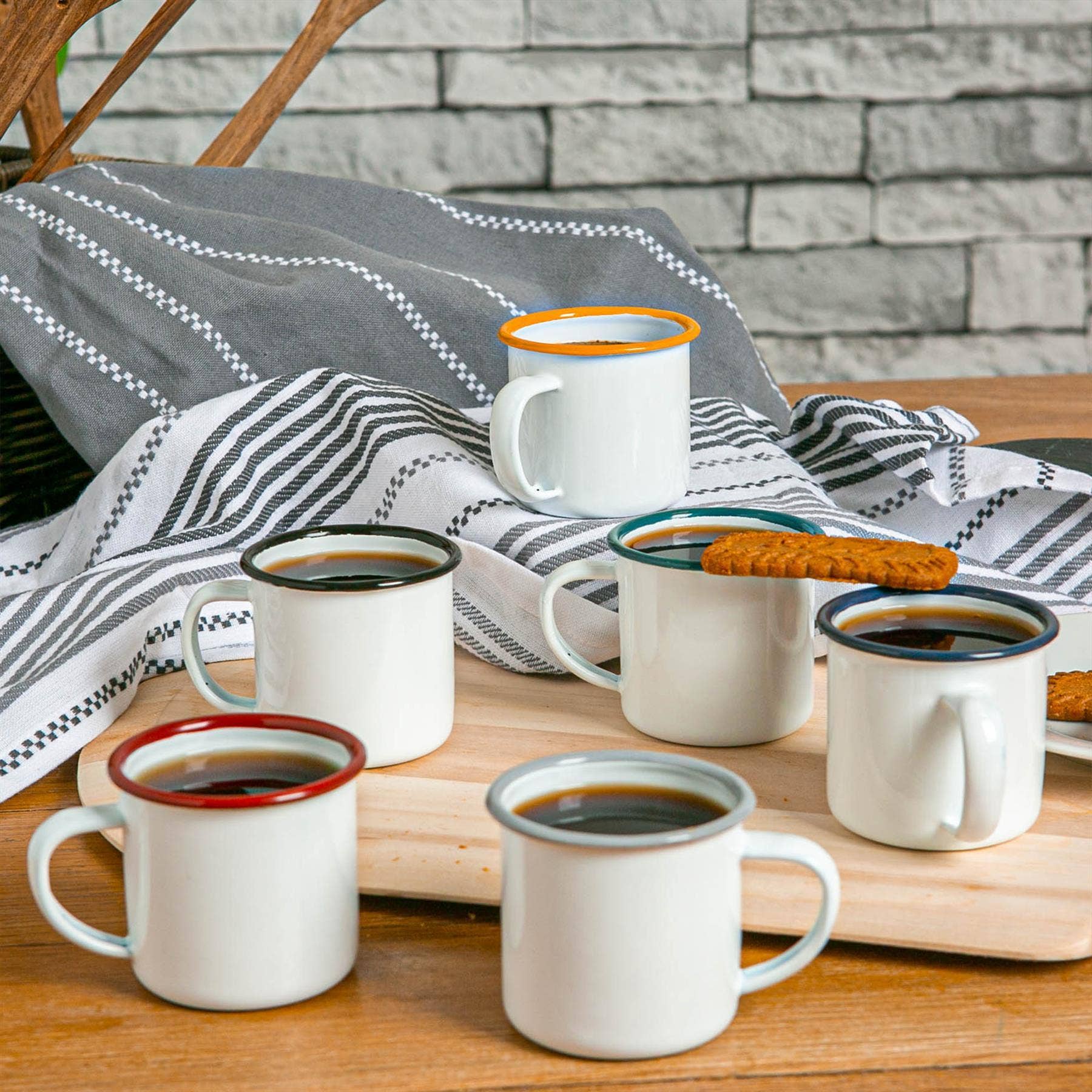 Argon Tableware White Enamel Espresso Cup - 130ml - Yellow - All Good Things