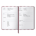 Undated Planner Diary, Daily Schedules & Notes, Stripe Cover