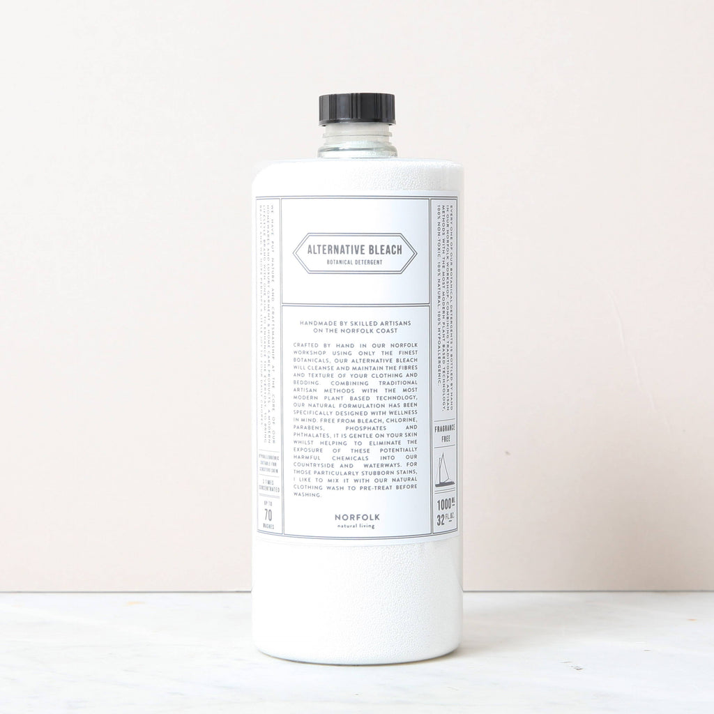 Bottle of 'Alternative Bleach' on a white background