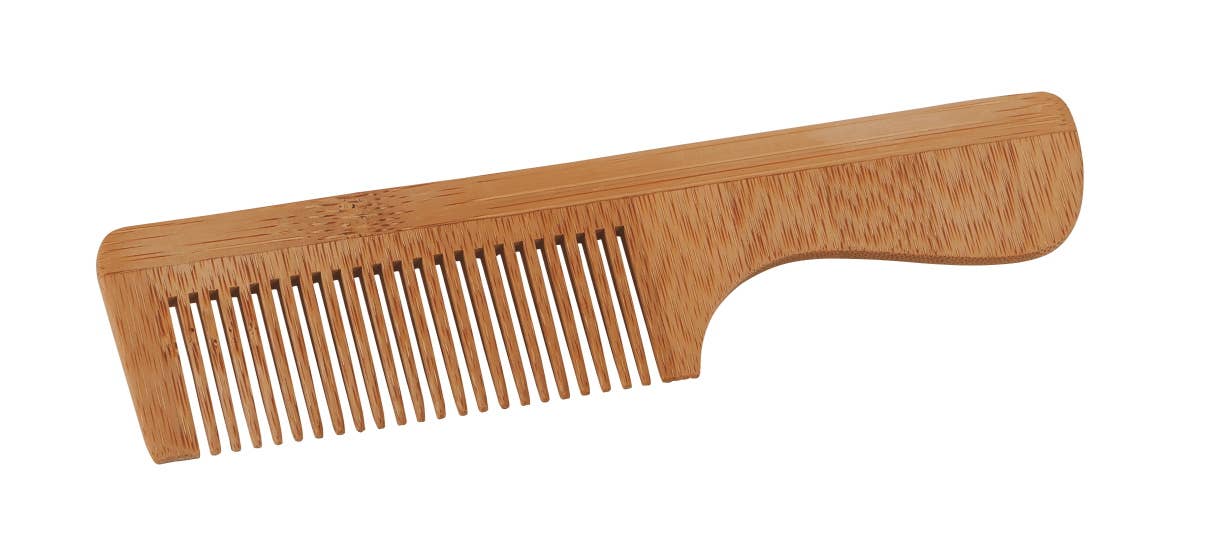 Bamboo wooden comb with handle – plastic-free spa gift - All Good Things