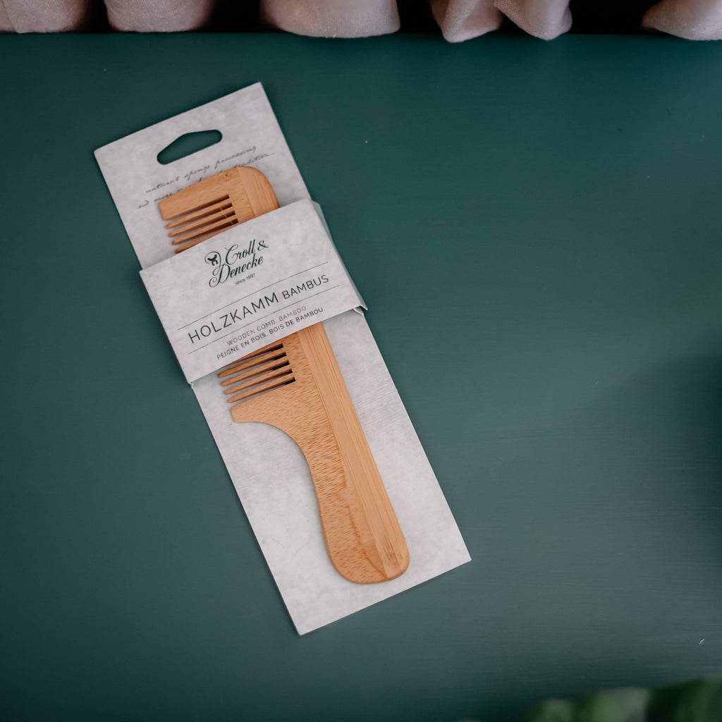 Bamboo wooden comb with handle – plastic-free spa gift - All Good Things