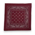 Bandana Pure Cotton Paisley Print Square Scarf - 8 Colors: Burgundy - All Good Things