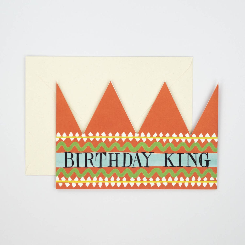 Birthday King Party Hat Card - All Good Things
