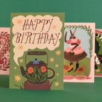 Birthday Teapot | Birthday card | Folk, tea - All Good Things