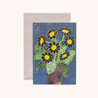 Black Auricula Flowers Card - All Good Things