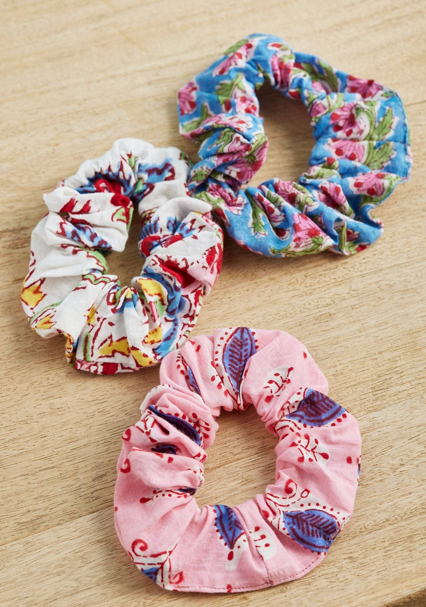 Block Handcrafted Print Scrunchie - Mixed Prints - All Good Things