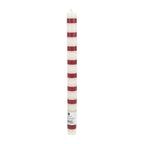 Burgundy & White Stripe Dinner Candles - 25 Unit Display | Home Decor | - All Good Things