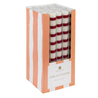 Burgundy & White Stripe Dinner Candles - 25 Unit Display | Home Decor | - All Good Things