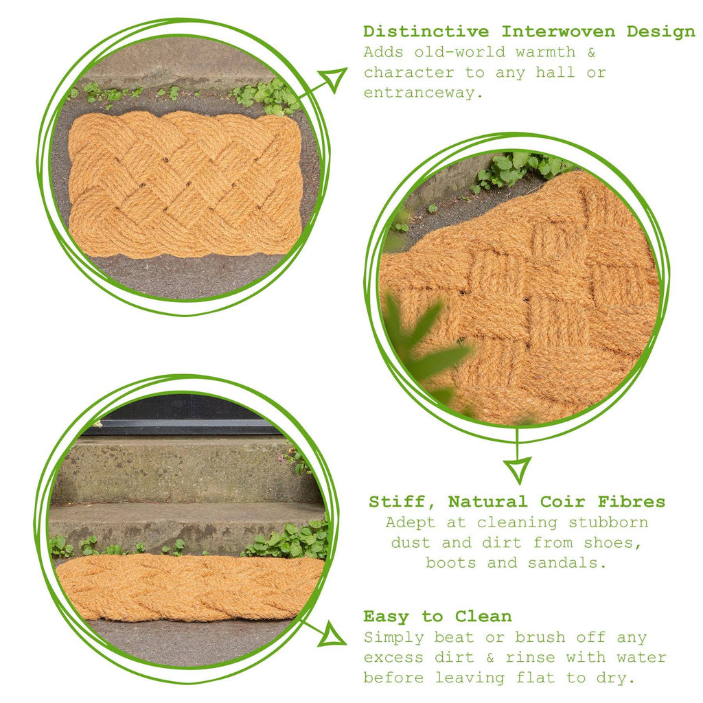 Natural Coir Knotted Door Mat