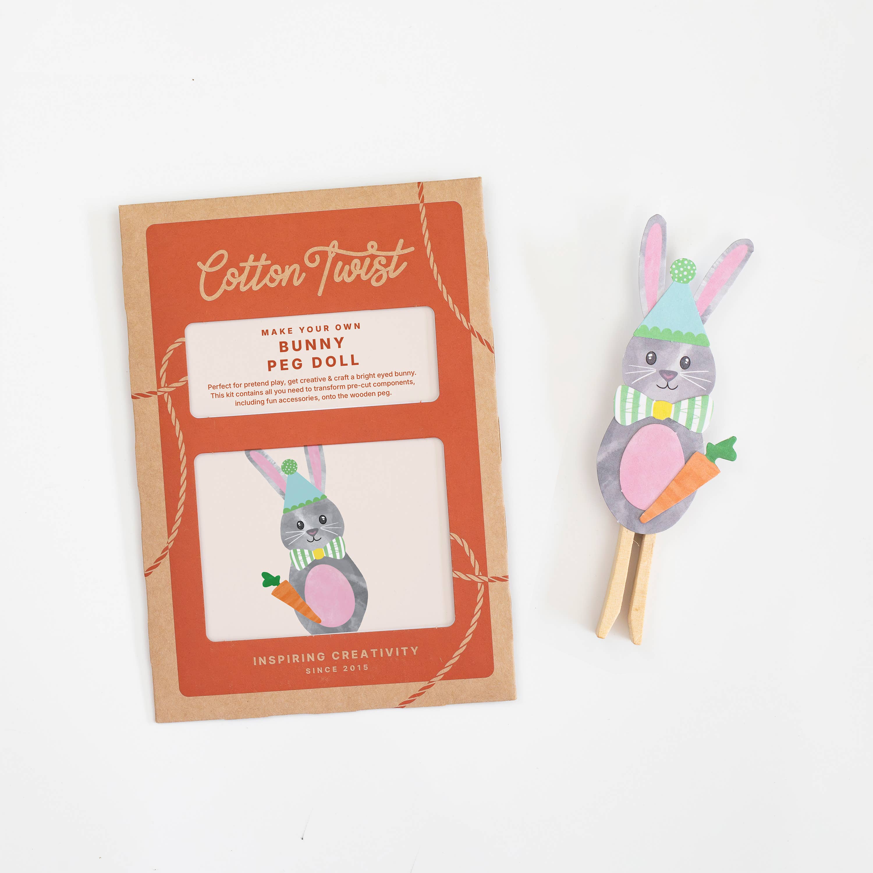 Make Your Own Bunny Peg Doll Kit